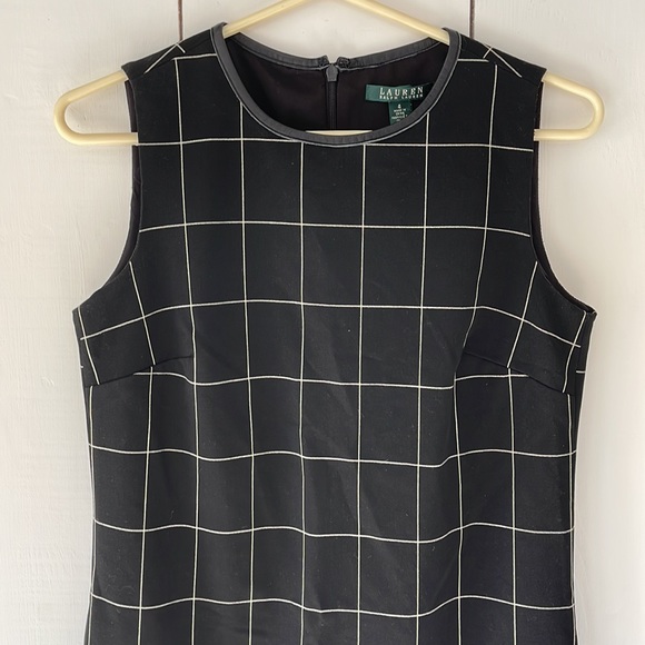 Lauren Ralph Lauren Window Pane Preppy Sleeveless - Professional Dress - Size 4 - Picture 4 of 7